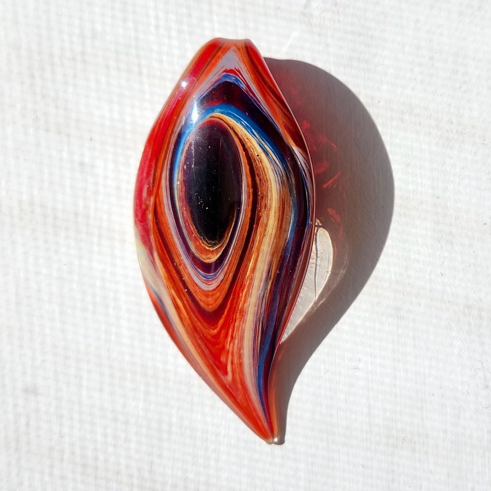 Murano Red and Purple Glass Pendant